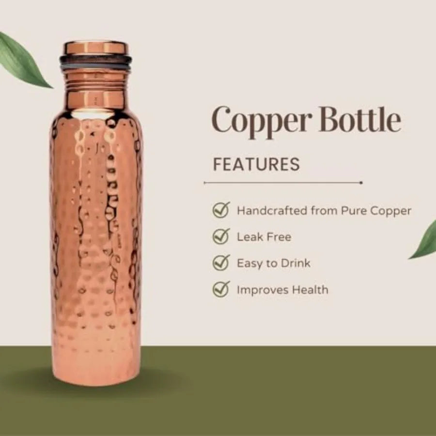 Pure Copper Ayurvedic Water Bottle